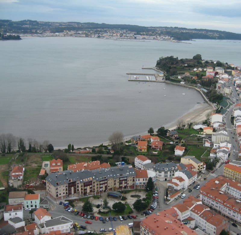 Vista aérea del apartamento en Miño